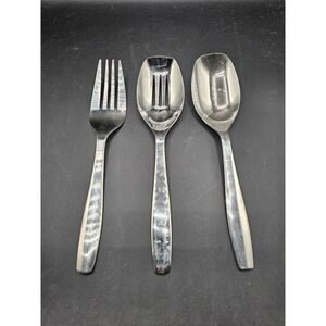 Gourmet Settings 18/10 Stainless Steel Serving Set Fork Slotted Solid Spoon3p z1